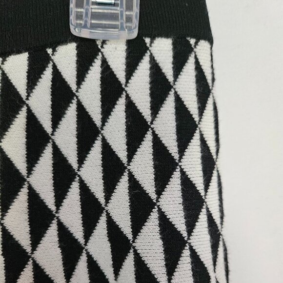 Carmen Marc Valvo Stretch Knit Geometric Print A-Line Circle Skirt - Picture 2 of 8